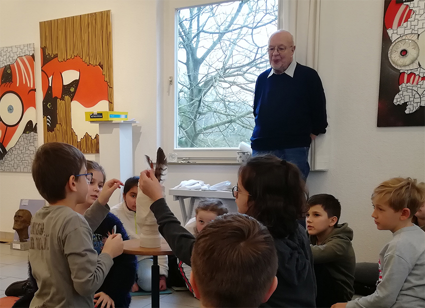 Lür Steffens mit Kindern bei den Museumstagen 2020